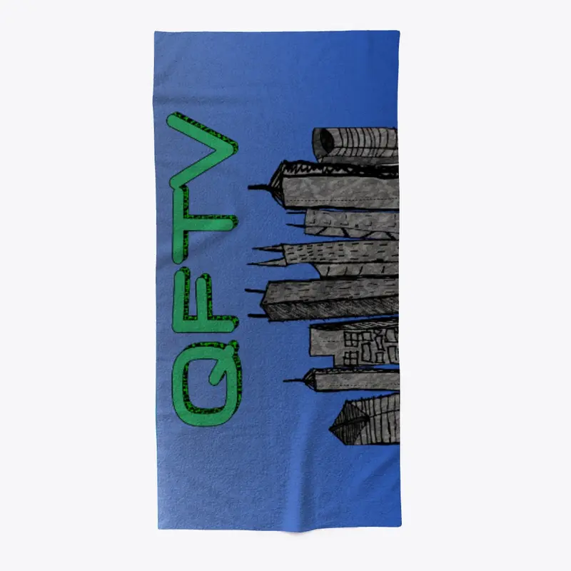 QFTV chicago sky beach towel