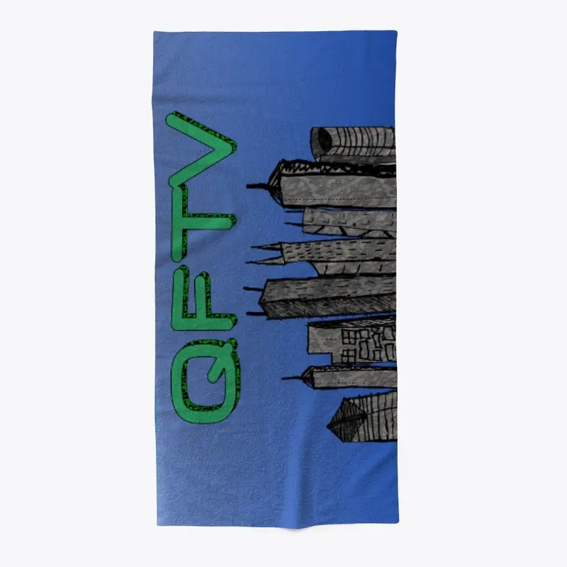 QFTV chicago sky beach towel